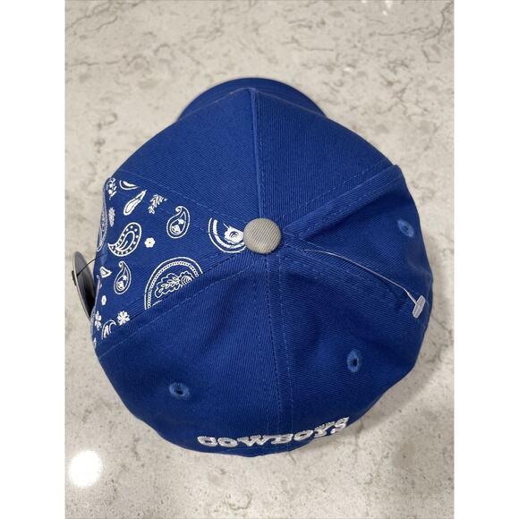 DALLAS COWBOYS Hat True Brvnd X Upside Down Royal Blue Paisley Snapback Cap NWT - Picture 9 of 9